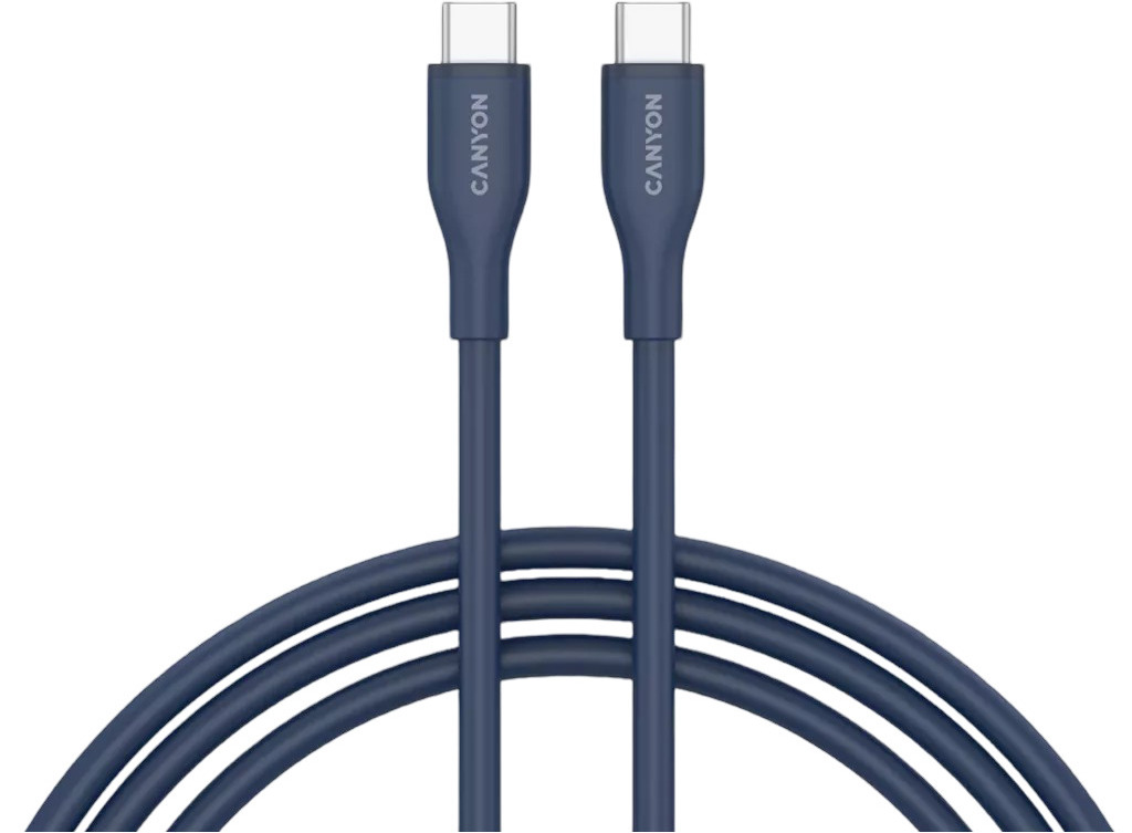 Cablu Canyon - CC60SC10, USB-C/USB-C, 1 m, albastru
