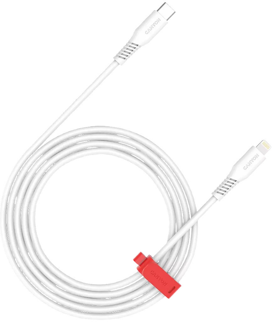 Cablu Canyon - CLN30SC C-L, USB-C/Lightning, 1.2 m, alb