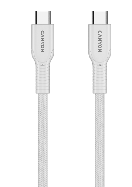 Cablu Canyon - OnWire 60CL, USB-C/USB-C, 1 m, alb