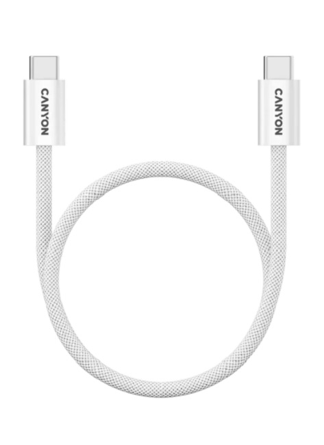Cablu Canyon - OnWire 60MG, USB-C/USB-C, alb