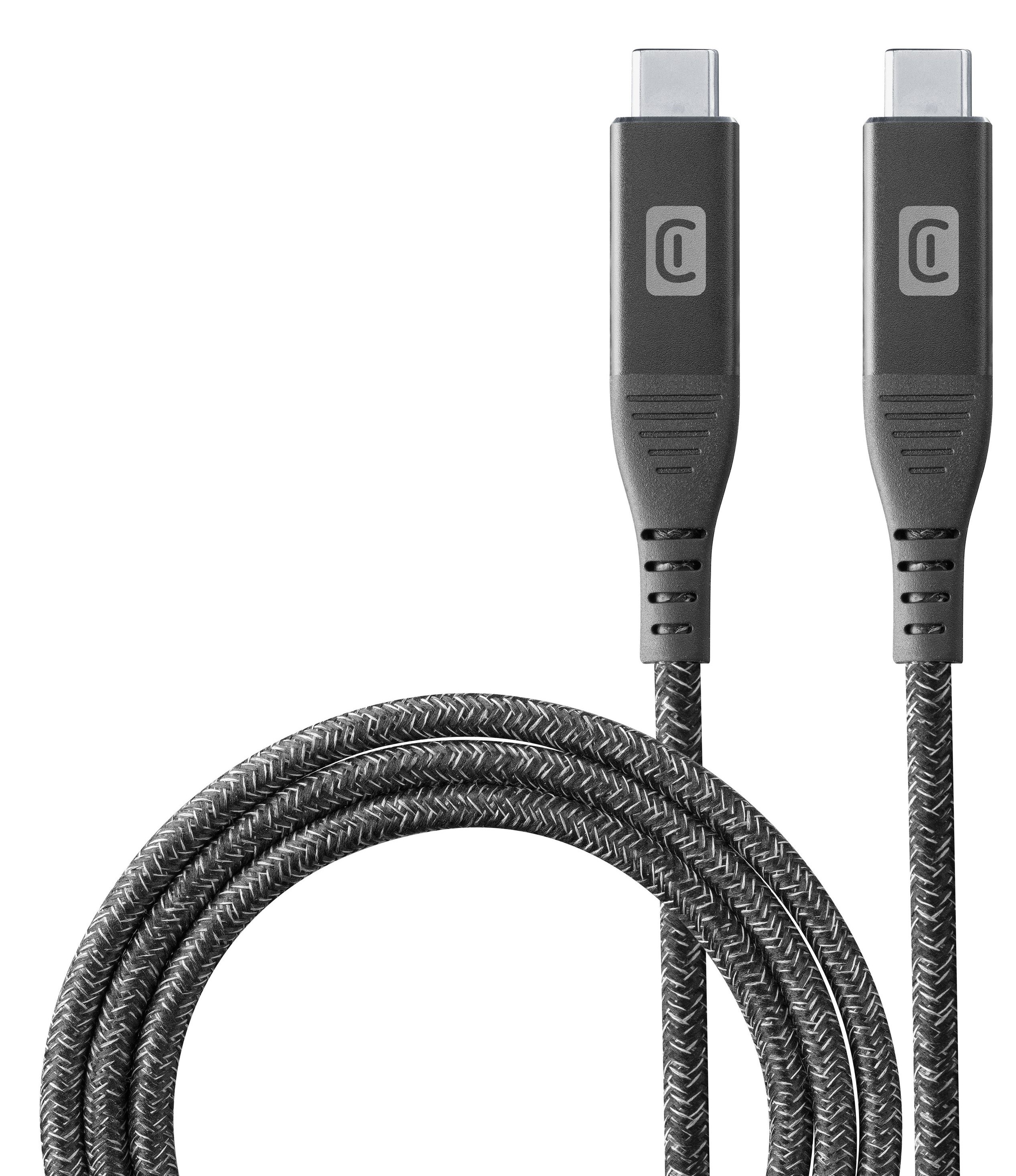 Cablu Cellularline - Fast Transfer, USB-C/USB-C 3.1, 1 m, negru