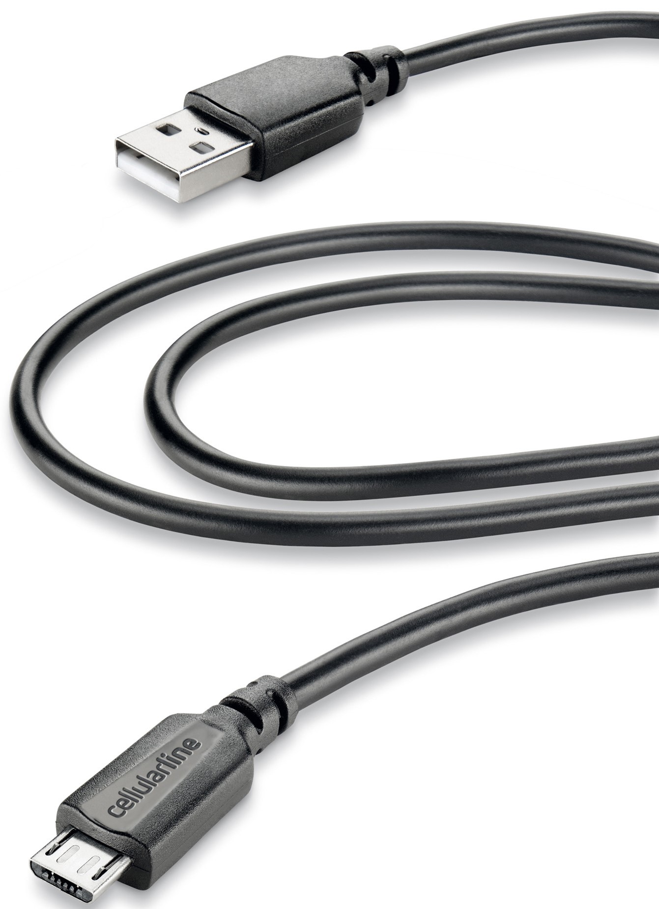 Cablu Cellularline - 2235, USB-A/Micro USB, 2 m, negru