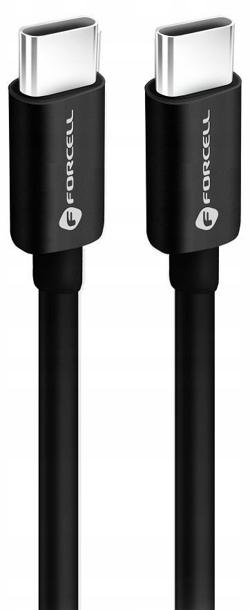 Cablu forcell - f-energy c338, usb-c/usb-c, 60w, 1 m, negru