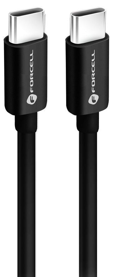 Cablu forcell - f-energy c338, usb-c/usb-c, 60w, 2m, negru