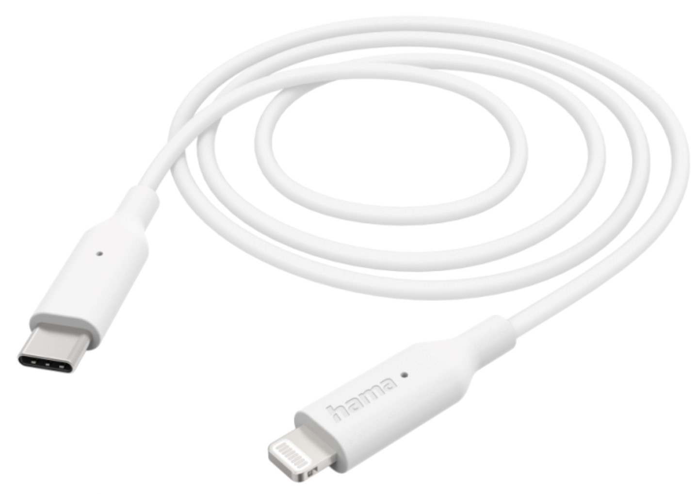 Cablu Hama - 201598, USB-C/Lightning, 1 m, alb
