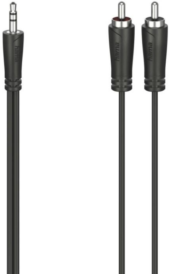 Cablu Hama - 3,5 mm/2x RCA, 1,5 m, negru