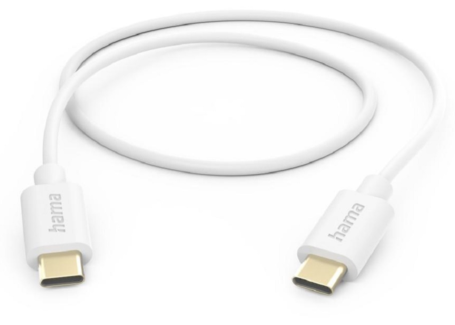 Cablu Hama - 201590, USB-C/USB-C, 1 m, alb