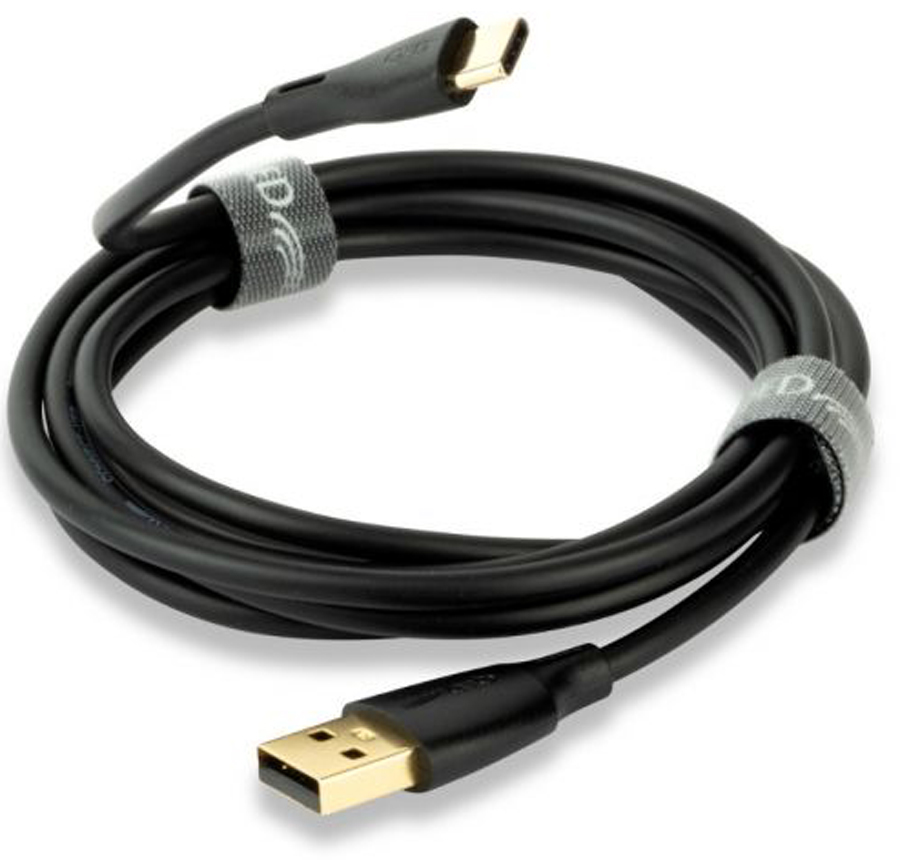 Cablu QED - Connect QE8184, USB-C/USB-A, 0.75m, negru