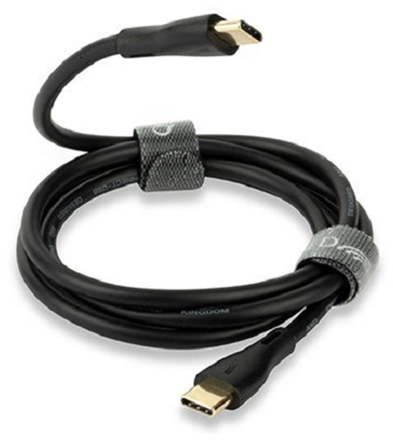Cablu QED - Connect QE8227, USB-C/USB-C, 0.75m, negru