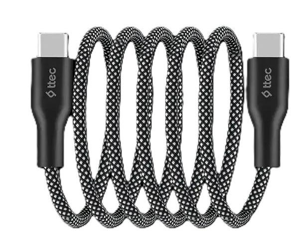 Cablu ttec - AlumiCable Stick, Type-C/Type-C, 60W, gri