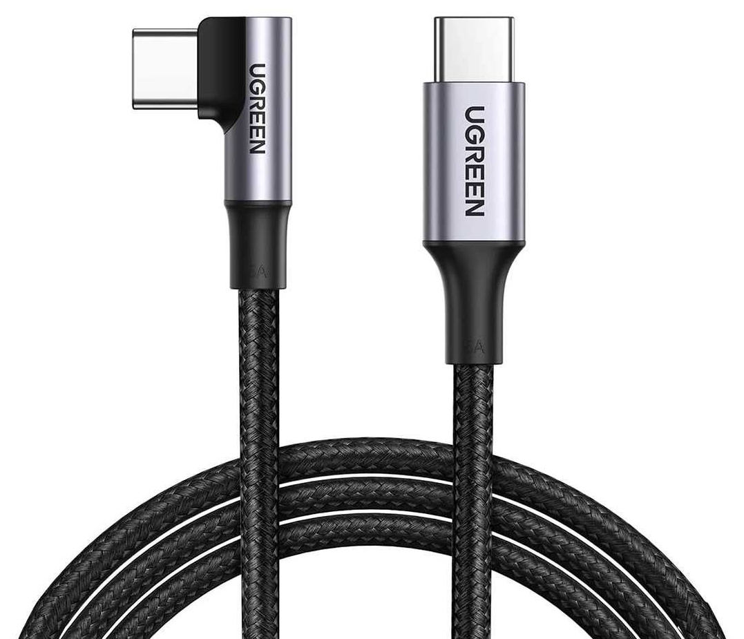 Cablu Ugreen - US334, USB-C, unghiular, 1 m, negru