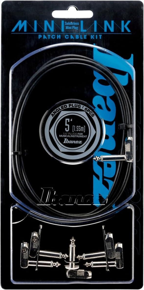 Cablu pentru chitară Ibanez - PA01K5L, 6.3 mm, 1.55 m, negru