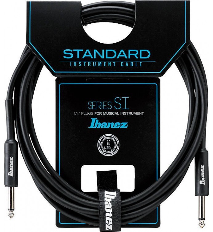 Cablu pentru chitară Ibanez - SI10, 6.3 mm, 3 m, negru