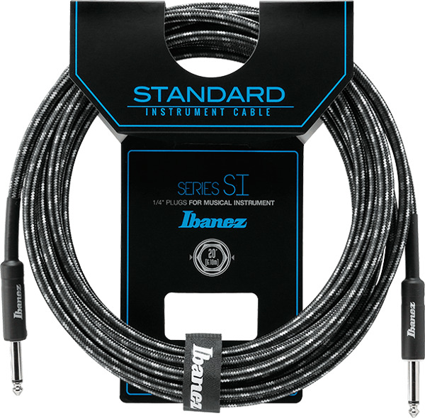 Cablu pentru chitară Ibanez - SI20 CCT, 6.3 mm, 6.1 m, negru/grena