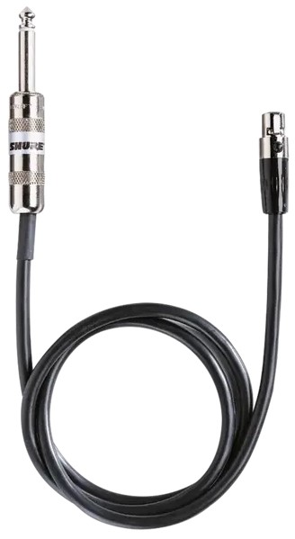 Cablu pentru chitară Shure - WA302, 6.3 mm/TA4F, 0.75 m, negru
