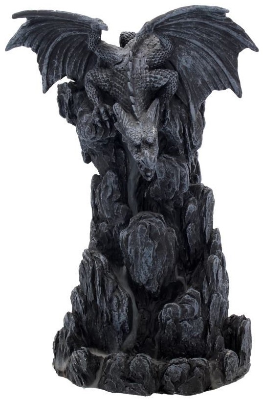 Cădelniță Nemesis Now Adult: Dragons - Black Dragon, 19 cm
