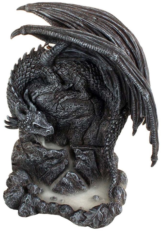 Cădelniță Nemesis Now Adult: Dragons - Black Dragon Backflow, 19 cm
