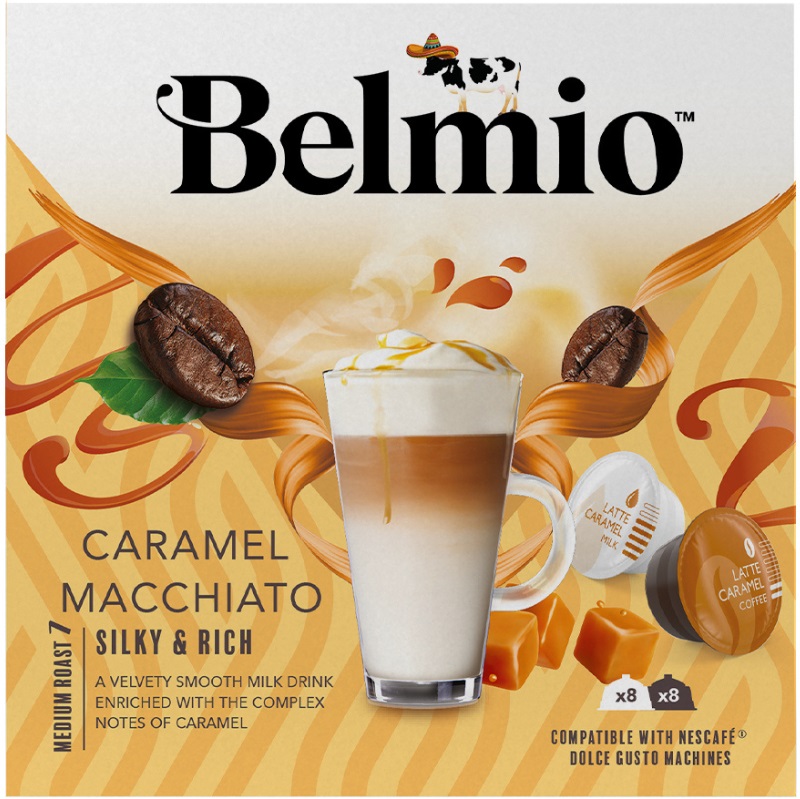 Capsule de cafea Belmio - Caramel Macchiato Dolce Gusto, 16 buc