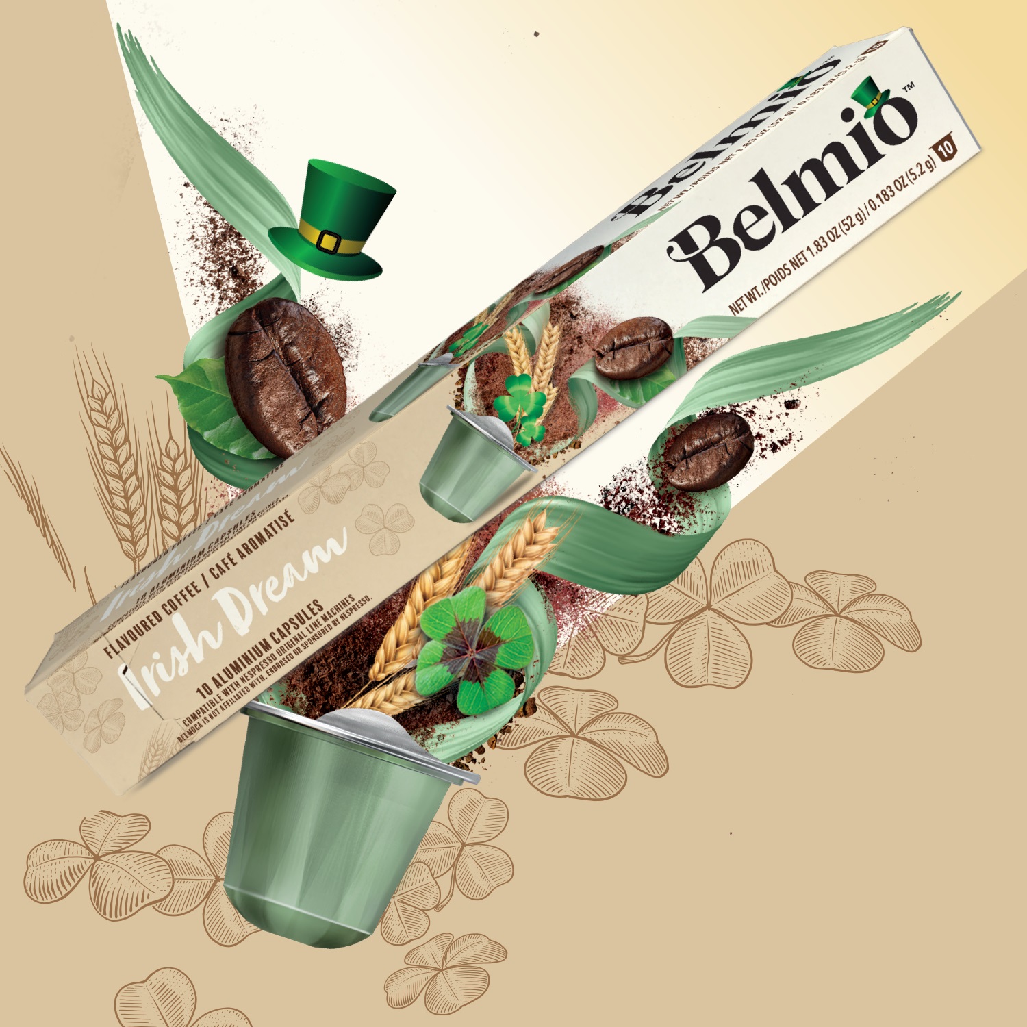 Capsule de cafea Belmio - Irish Dream Nespresso, 10 buc
