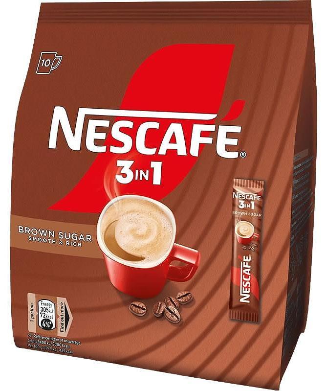 Mix de cafea NESCAFE - 3in1 Brown Sugar, 10 x 16.5 g