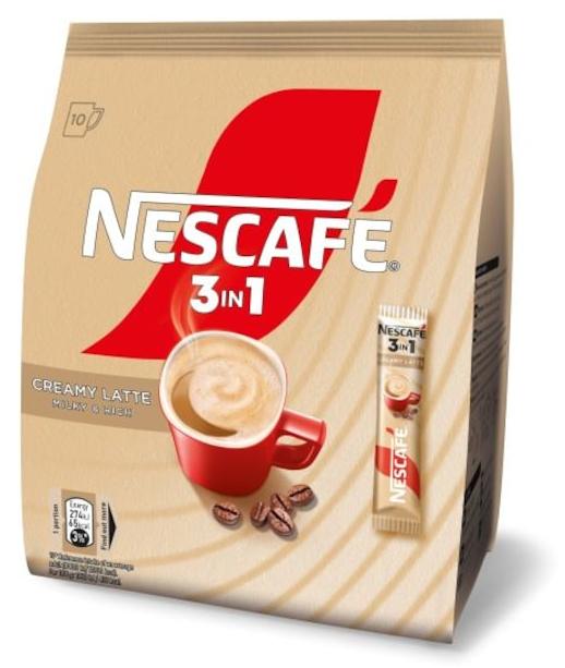 Mix de cafea NESCAFE - 3in1 Creamy Latte, 10 x 15 g