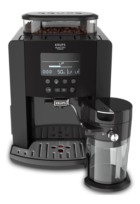 Aparat de cafea Krups - EA819N10 Arabica Latte, 15 bar, 1.7 l, negru