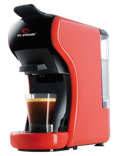 Aparat de cafea Elekom - EK-504, 19bar, 0.600l, negru/roșu