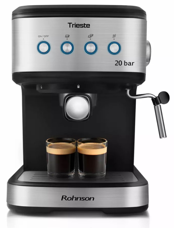 Aparat de cafea Rohnson - R-98020 Trieste, 20 bar, 1.5 l, argintiu/negru