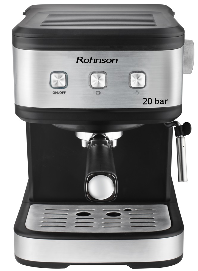 Aparat de cafea Rohnson - R-987, 20 bar, 1.5 l, neagră/argintie