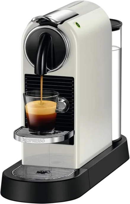 Aparat de cafea cu capsule DeLonghi - Nespresso CitiZ, EN167.W, 19 bar, 1 l, alb