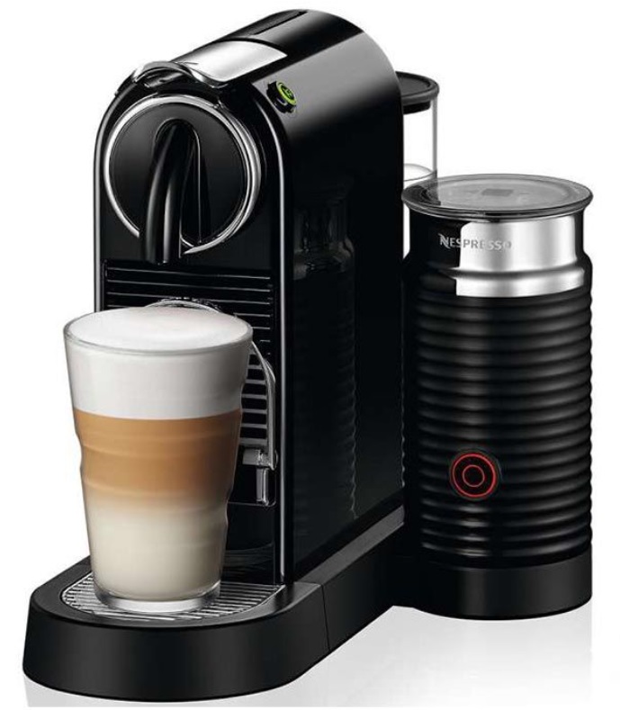 Aparat de cafea cu capsule  Nespresso - Citiz and Milk, D123-EUBKN2-S, 19 bar, 1 l, negru