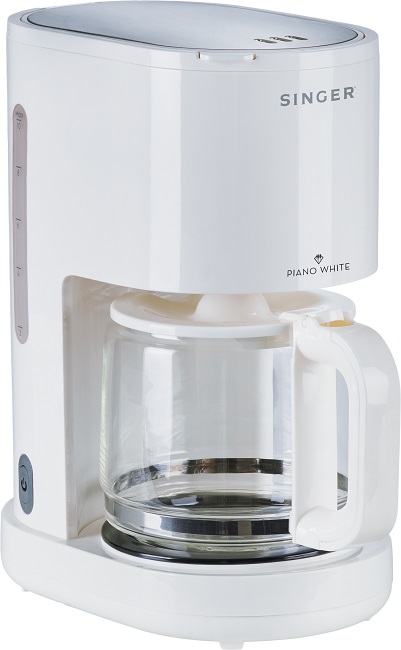 Aparat de cafea Singer - CM-1000 PWH, 1000W, 1,25 l, alb