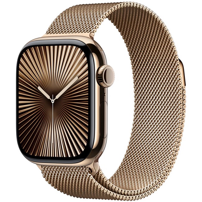 Curea pentru Apple - Milanese Loop, Apple Watch, 46 mm, M/L, Gold Milanese