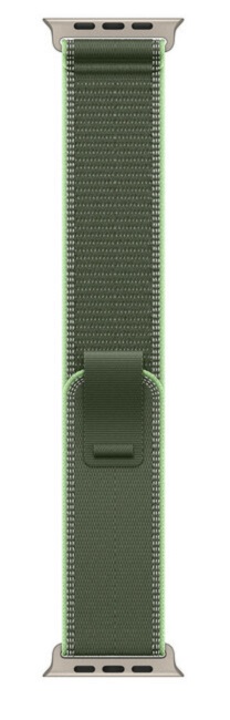 Curea Apple - Trail Loop Titanium Finish, Apple Watch, 49 mm, S/M, Green/Neon