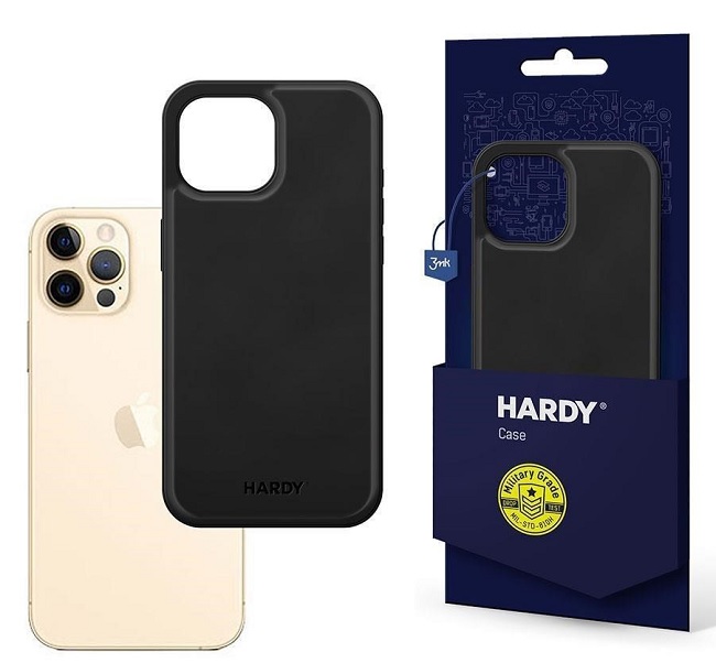 Husă 3mk - Hardy Apple Silky Leather, iPhone 16 Plus, negru