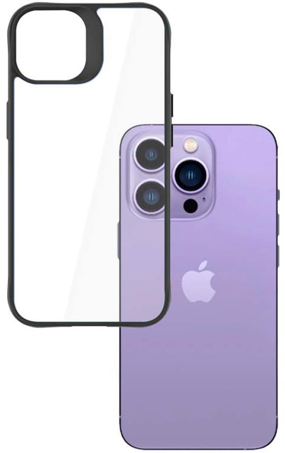 Husă 3mk - Satin Armor Plus, iPhone 14 Pro, transparent /negru