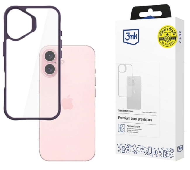 Husă 3mk - Satin Armor Case, iPhone 16 Plus, mov