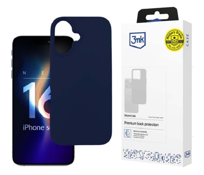 Husă 3mk - Silicone Case, iPhone 16 Plus, Dark Navy