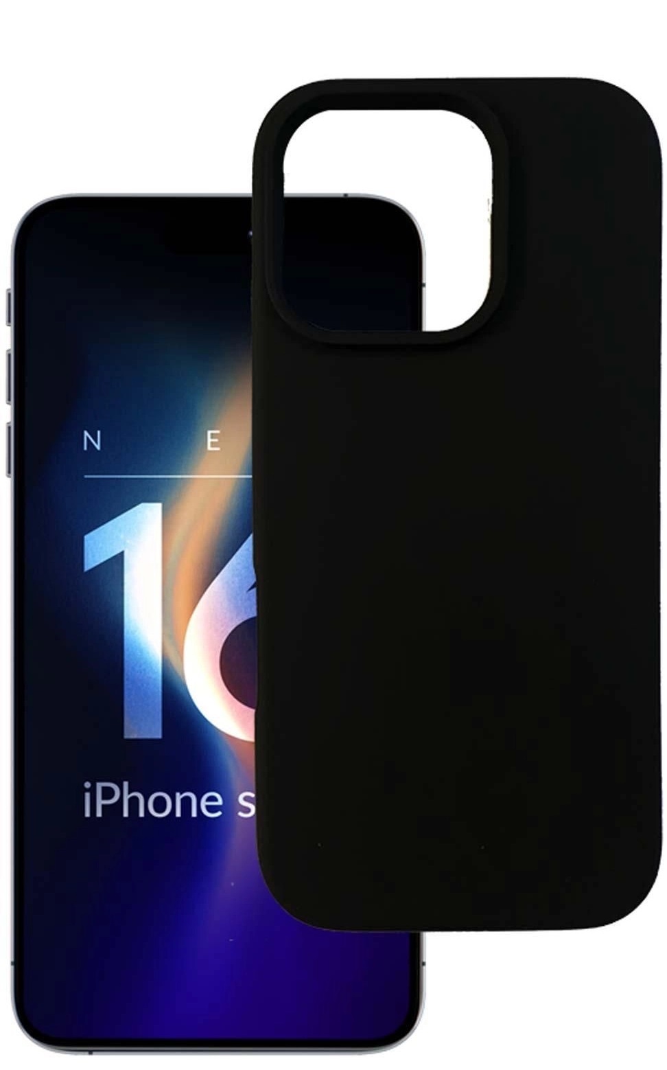 Husă 3mk - Silicone, iPhone 16 Pro Max, negru