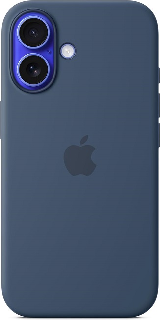 Husă de protecție Apple - Silicone Case, iPhone 16, MagSafe, Denim
