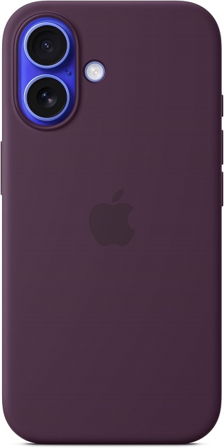 Husă de protecție Apple - Silicone Case, iPhone 16, MagSafe, Plum