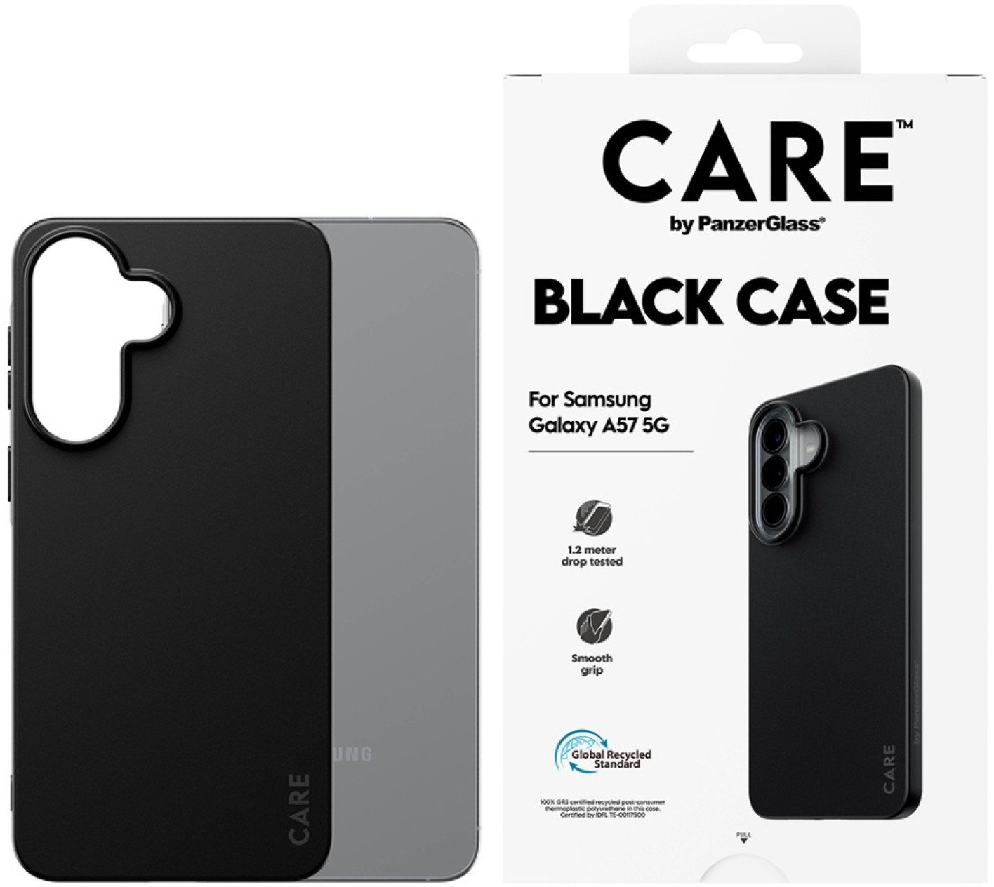 Husă CARE - Black, Galaxy A57 5G, negru