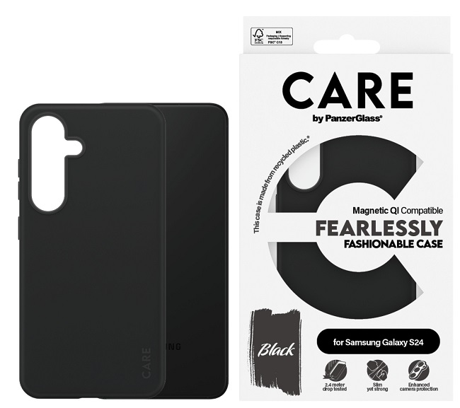 Husa CARE - Fashion, Galaxy S24, Qi, negru