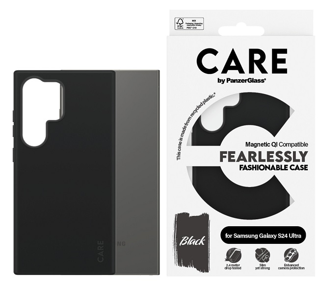 Husa CARE - Fashion, Galaxy S24 Ultra, Qi, negru