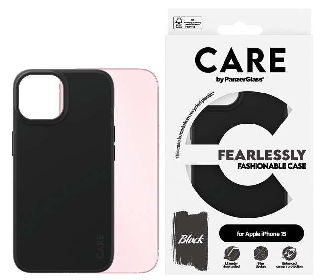 Husa CARE - Fashionable, iPhone 15, negru