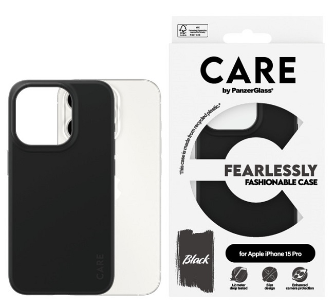 Husa CARE - Fashionable, iPhone 15 Pro, negru