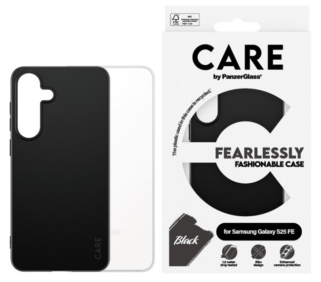 Husa CARE - Fearlessly , Galaxy S25 FE, negru