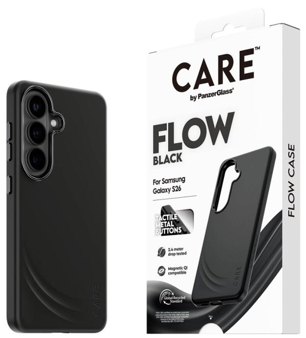 Husă CARE – Flow, Galaxy S26, Qi, negru