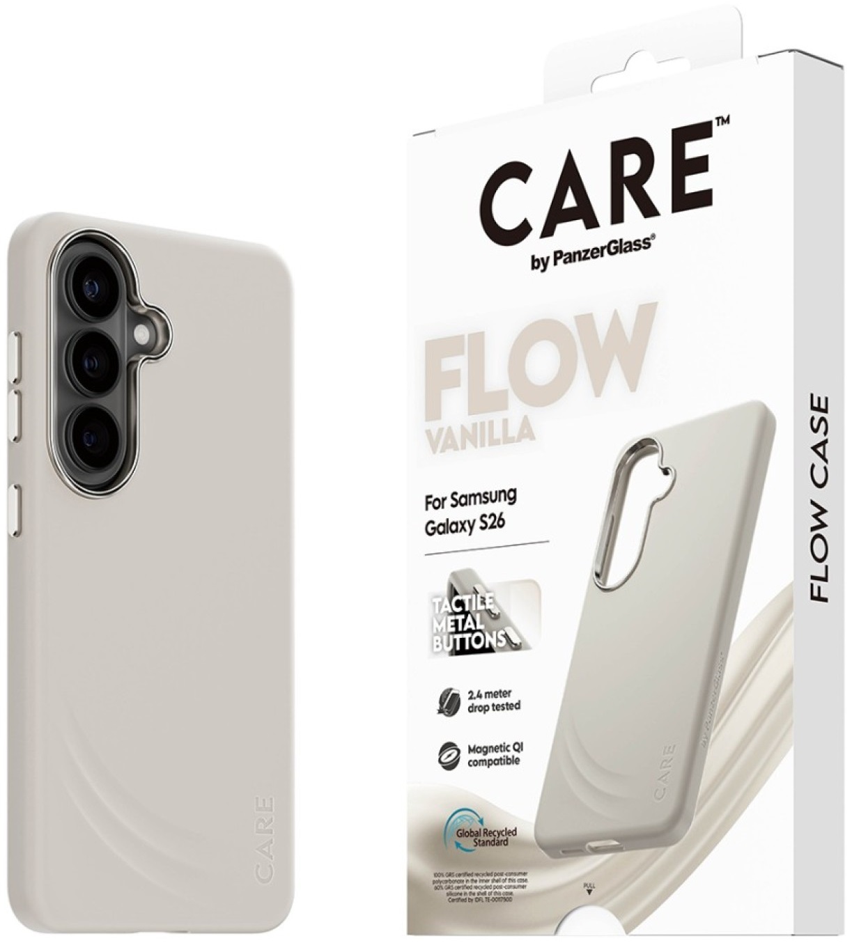 Husă CARE – Flow, Galaxy S26, Qi, Vanilla