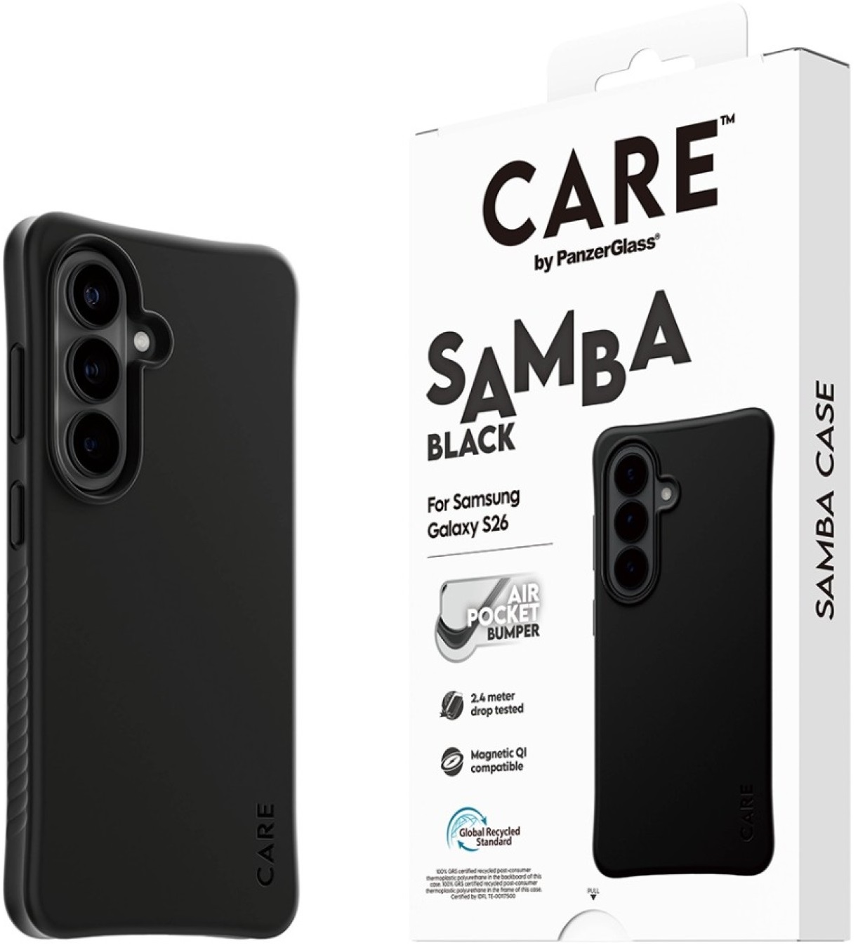 Husă CARE – Samba, Galaxy S26, Qi, negru